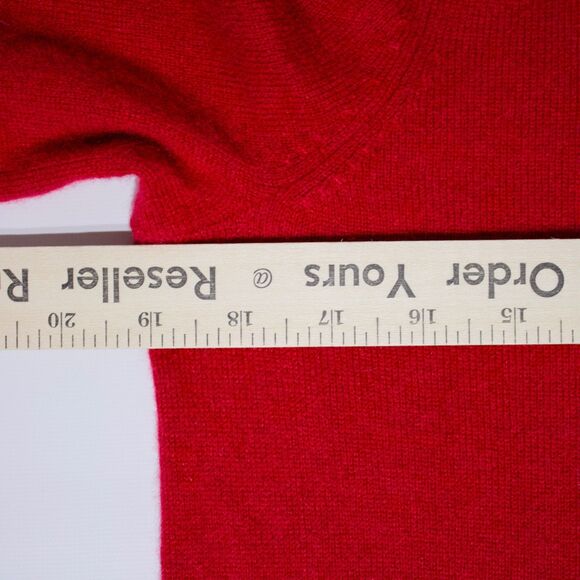 C By Bloomingdale's Red 100% 2-Ply Cashmere Full-Zip Hoodie Sweater Women Size S - Picture 15 of 15